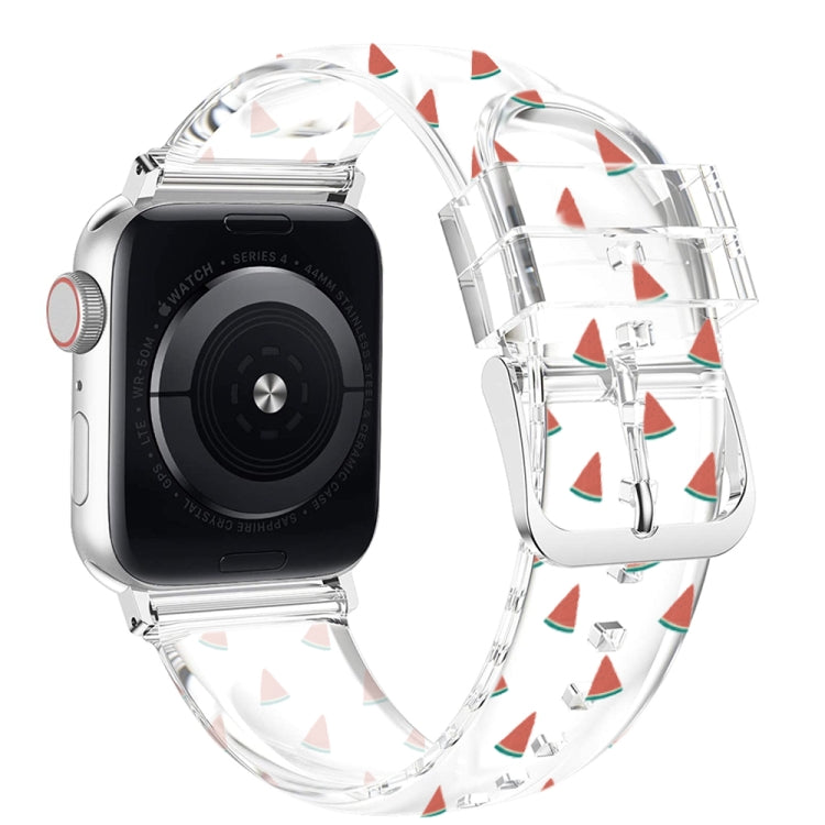 Square Buckle Transparent Watch Band For Apple Watch Series