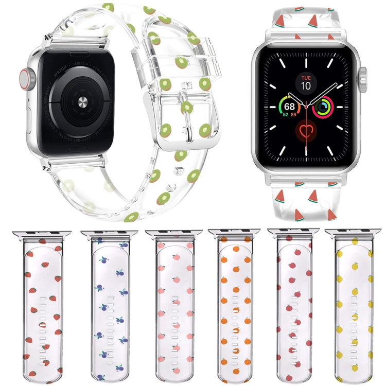 Square Buckle Transparent Watch Band For Apple Watch Series