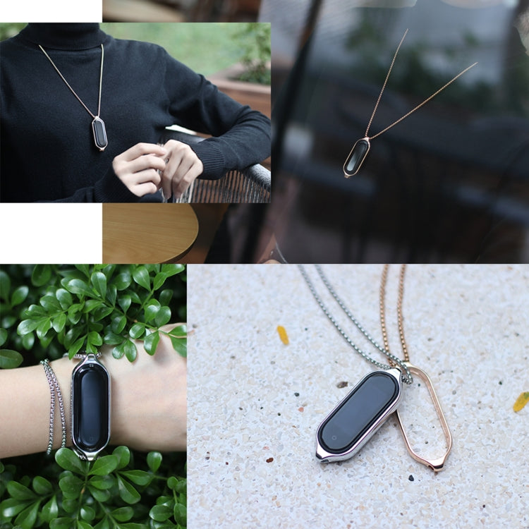 MIJOBS Metal Pendant Stainless Steel Watch Necklace