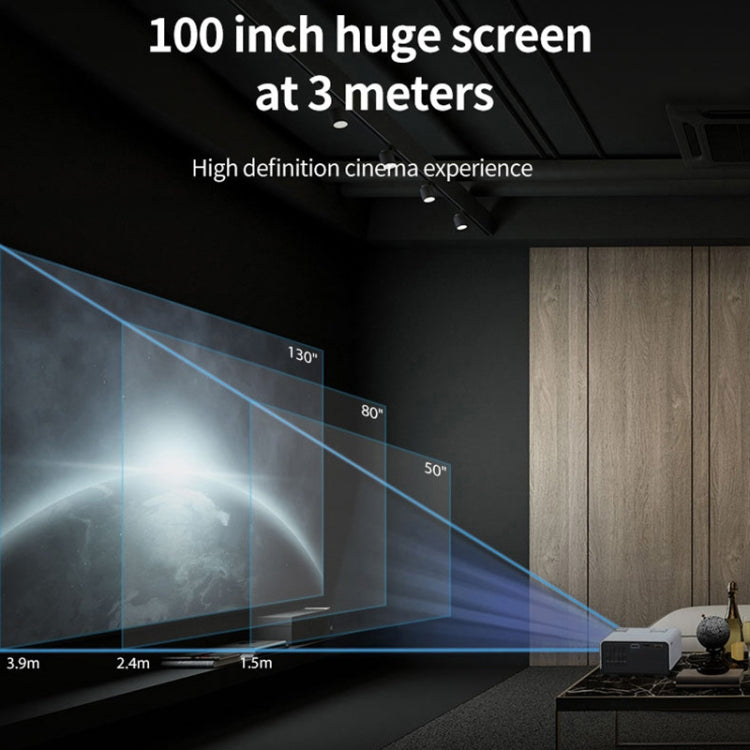 T01 800x480 2200 Lumens Mini LCD Digital Projector, Android Version,