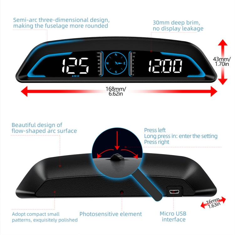 G3 Car 5.5 inch HUD Head-up Display HD GPS Speed Alarm Odometer ÎҵÄÉ̵ê