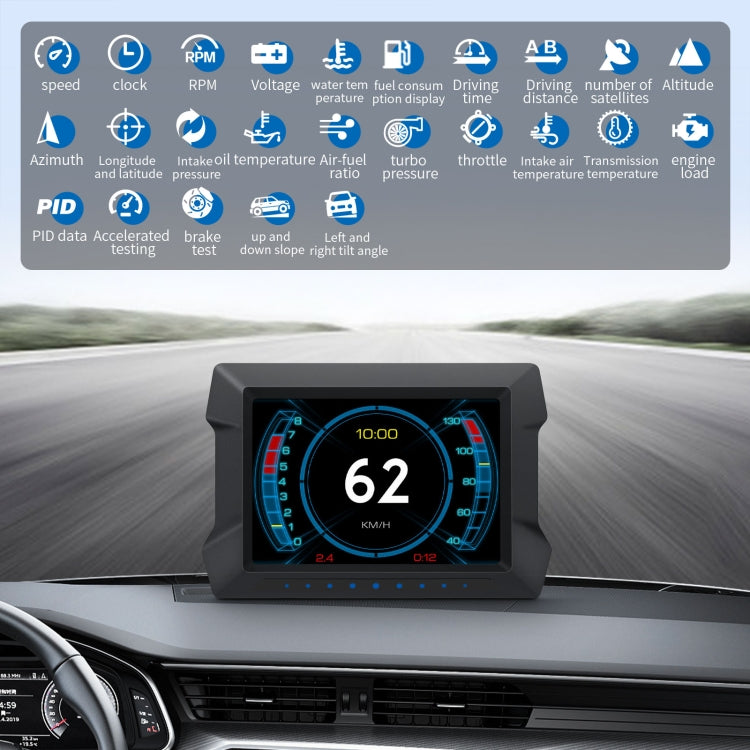 P22 3.5 inch Car HUD Head up Display GPS OBD2 Dual System Windshield Projector ÎҵÄÉ̵ê