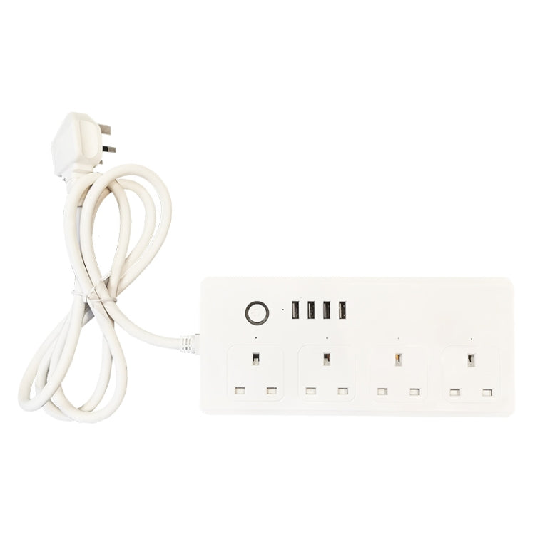 SM-SO301-K 4 Holes + 4 USB Multi-purpose Smart Power Strip, UK Plug Reluova