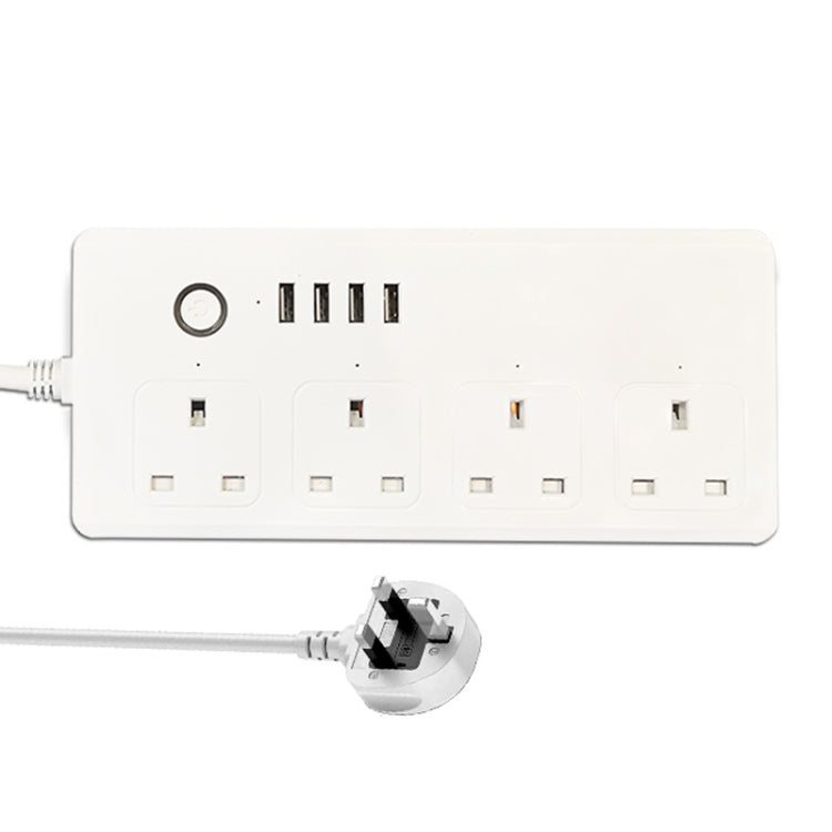 SM-SO301-K 4 Holes + 4 USB Multi-purpose Smart Power Strip, UK Plug Reluova