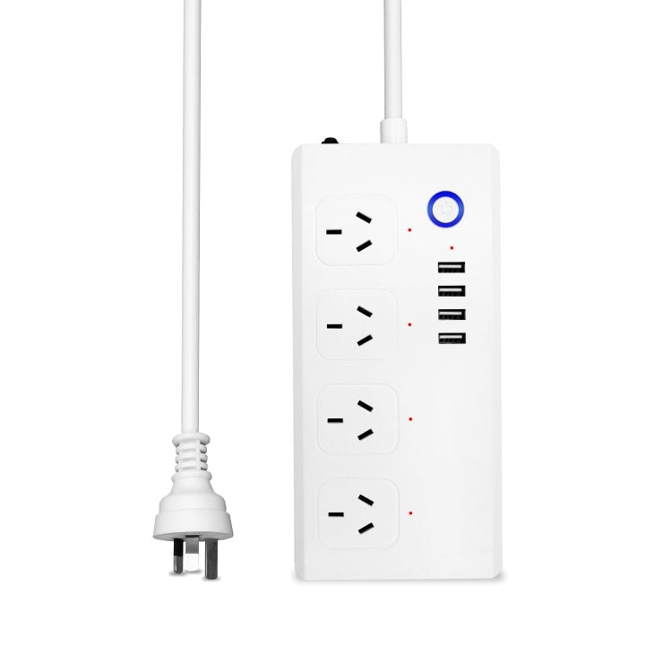 SM-SO301-A 4 Holes + 4 USB 2000W Multi-purpose Smart Power Strip, AU Plug Reluova