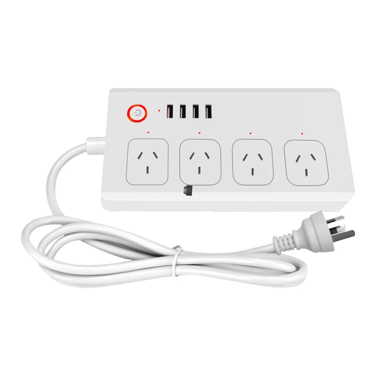 SM-SO301-A 4 Holes + 4 USB 2000W Multi-purpose Smart Power Strip, AU Plug Reluova