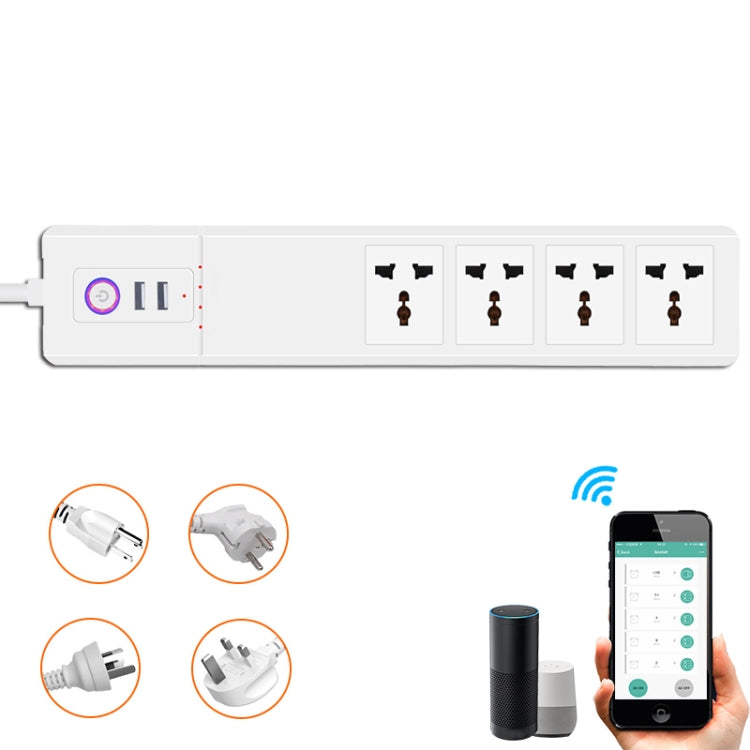 SM-SO306-M 4 Holes + 2 USB Multi-purpose Smart Power Strip