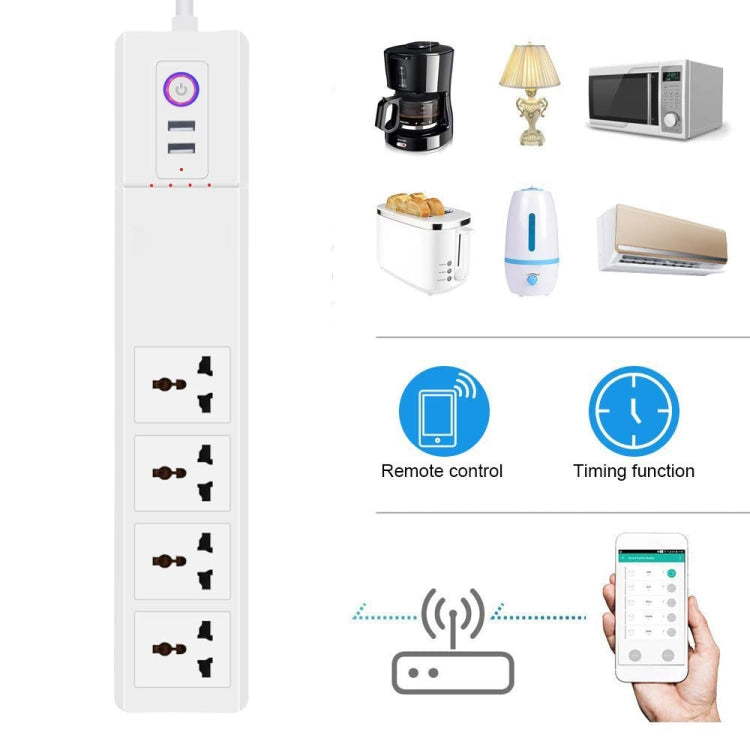 SM-SO306-M 4 Holes + 2 USB Multi-purpose Smart Power Strip