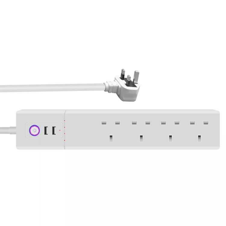 SM-SO306-K 4 Holes + 2 USB Multi-purpose Smart Power Strip, UK Plug