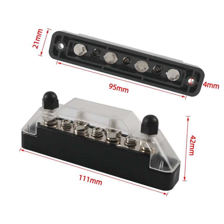 7 Way Power Distribution Block Terminal Studs with 2 Fixing Screws