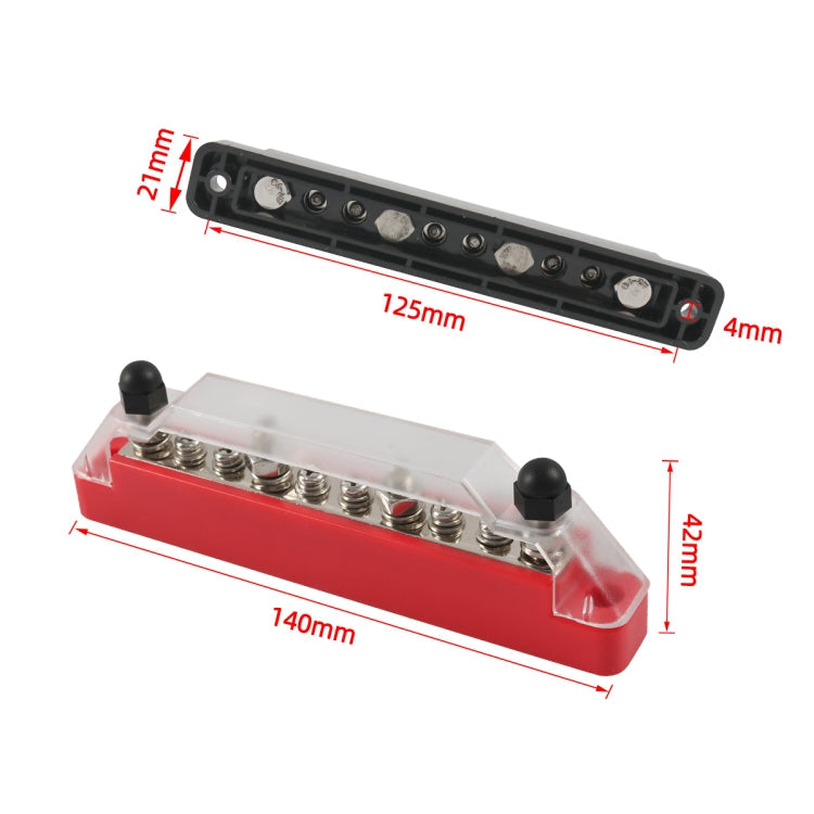 1 Pair 10 Way Power Distribution Block Terminal Studs with 4 Fixing Screws