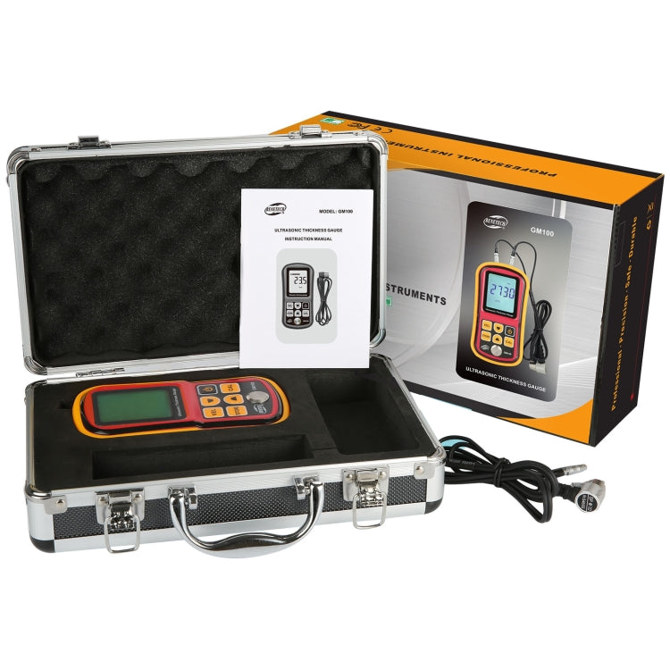 BENETECH GM-100 Ultrasonic Thickness Meter Tester Gauge Velocity 1.2~225mm