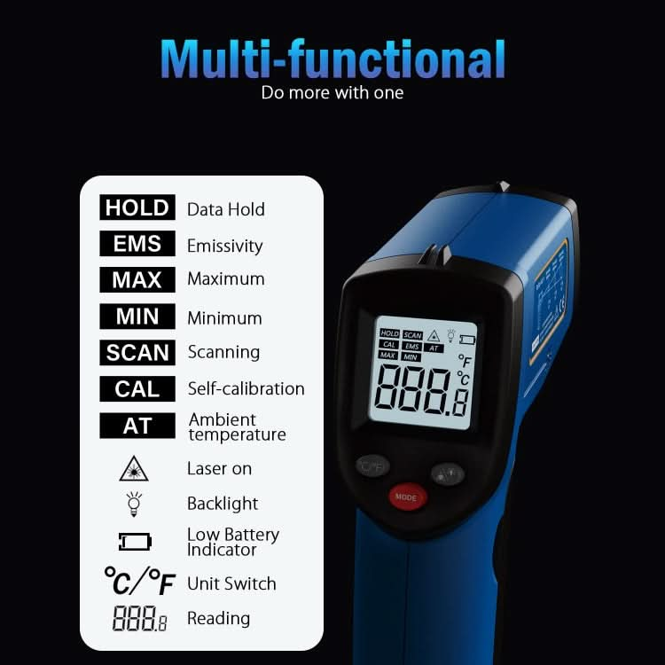 BENETECH GM321 Digital Non-Contact Infrared Thermometer, Battery Not Included My Store