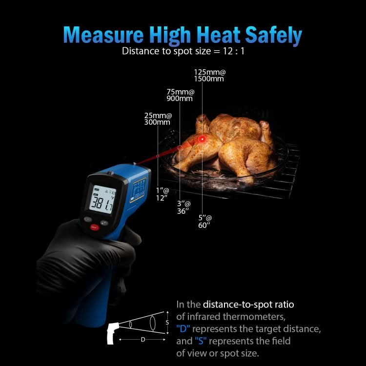 BENETECH GM321 Digital Non-Contact Infrared Thermometer, Battery Not Included My Store