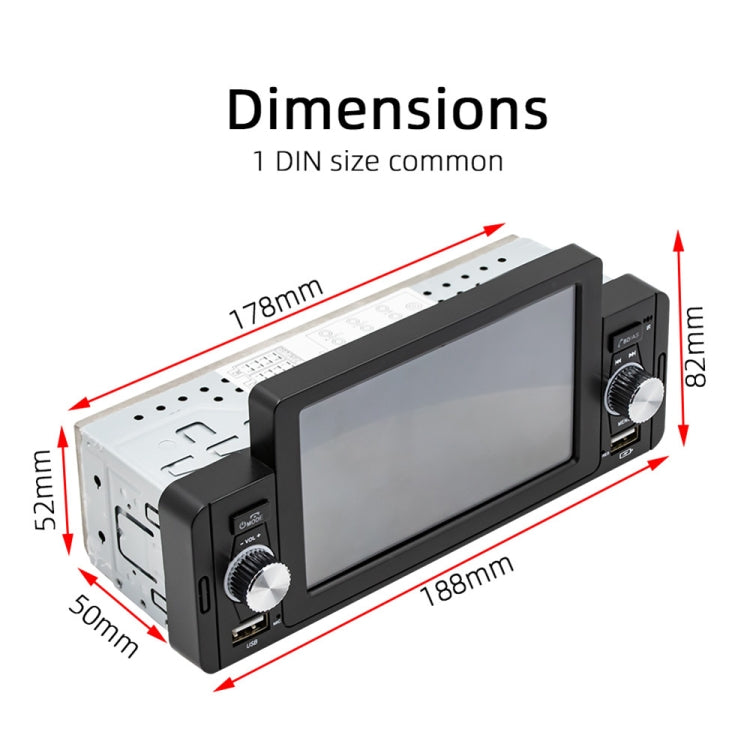 SWM-160C 5 inch Car Bluetooth 5.1 MP5 Player Support Phone Mirror Link / Steering Wheel Control