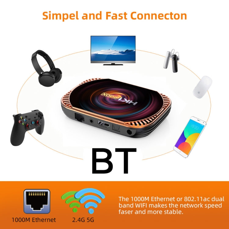 MECOOL HK1RBOX X4 4K TV Box, Android 11 Amlogic S905X4 CPU with RC Reluova