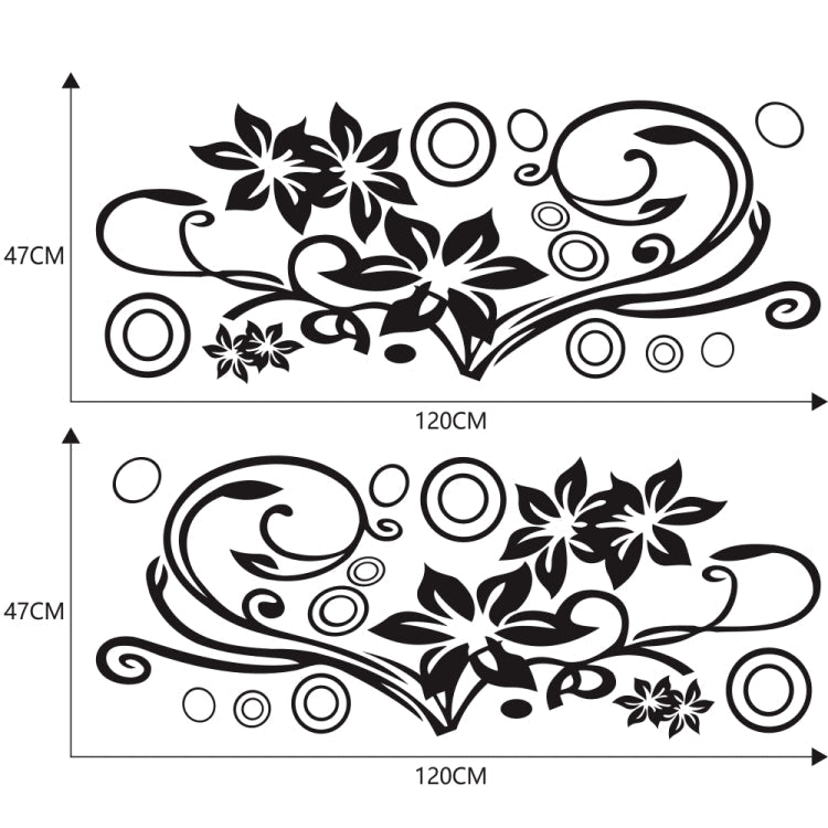 2 PCS/Set D-75 Flower Vine Pattern Car Modified Decorative Sticker-Reluova