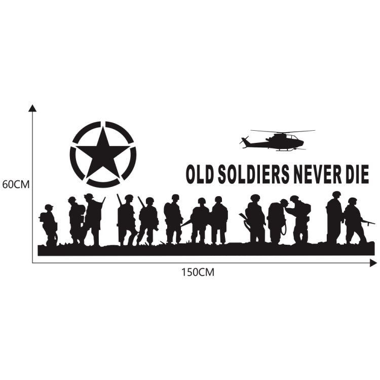 2 PCS/Set D-84 Old Soldiers Pattern Car Modified Decorative Sticker-Reluova