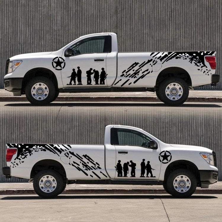 2 PCS/Set D-123 Soldiers Pattern Car Modified Decorative Sticker-Reluova