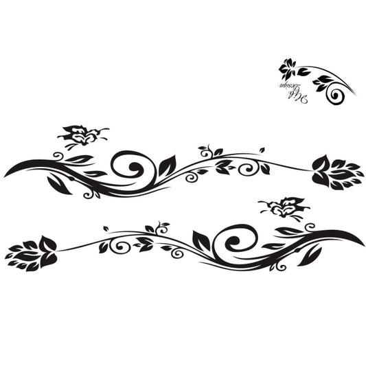 2 PCS/Set D-251 Butterfly Love Flowers Pattern Car Modified Decorative Sticker-Reluova