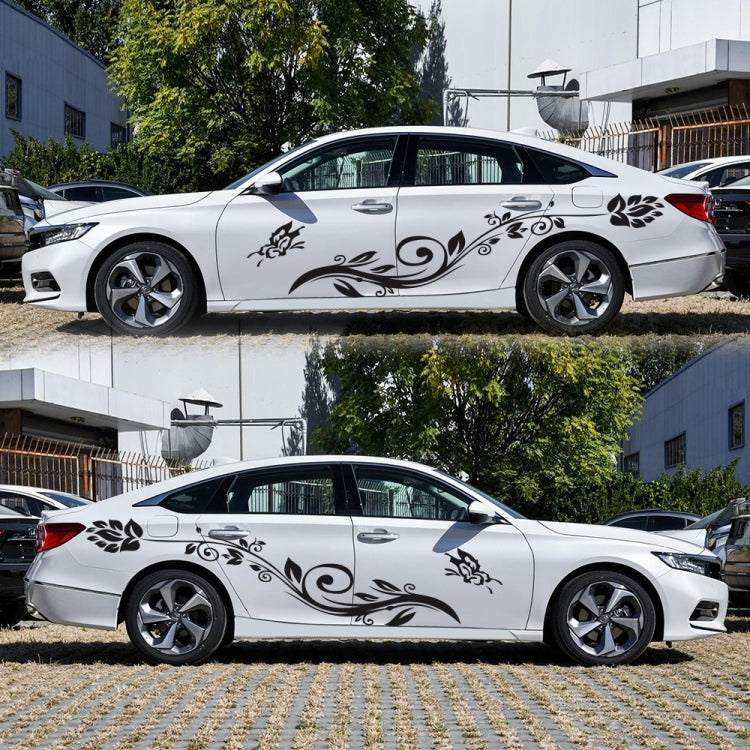 2 PCS/Set D-251 Butterfly Love Flowers Pattern Car Modified Decorative Sticker-Reluova