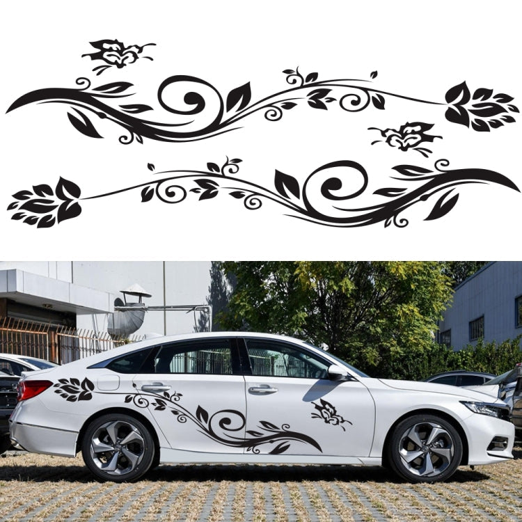 2 PCS/Set D-251 Butterfly Love Flowers Pattern Car Modified Decorative Sticker-Reluova