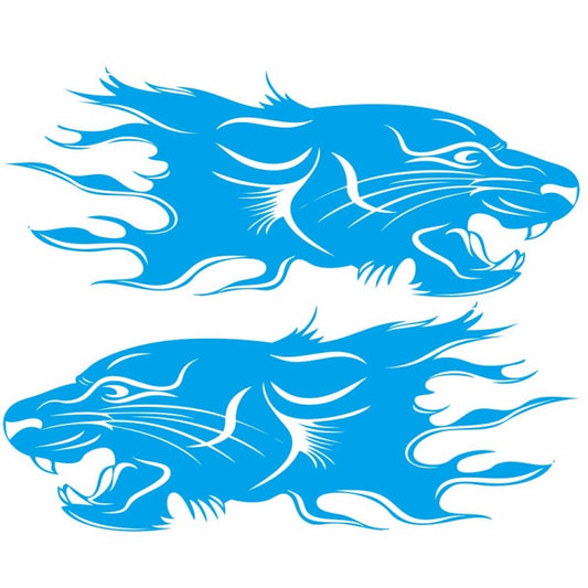 2 PCS/Set D-417 Lion Pattern Car Modified Decorative Sticker-Reluova