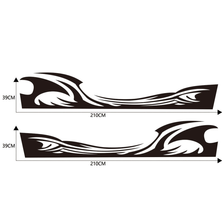 2 PCS/Set D-467 Waves Pattern Car Modified Decorative Sticker-Reluova