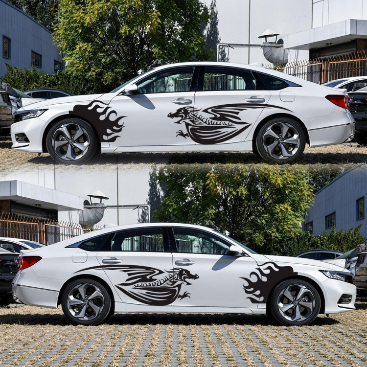 2 PCS/Set D-489 Fire-breathing Dragon Pattern Car Modified Decorative Sticker-Reluova