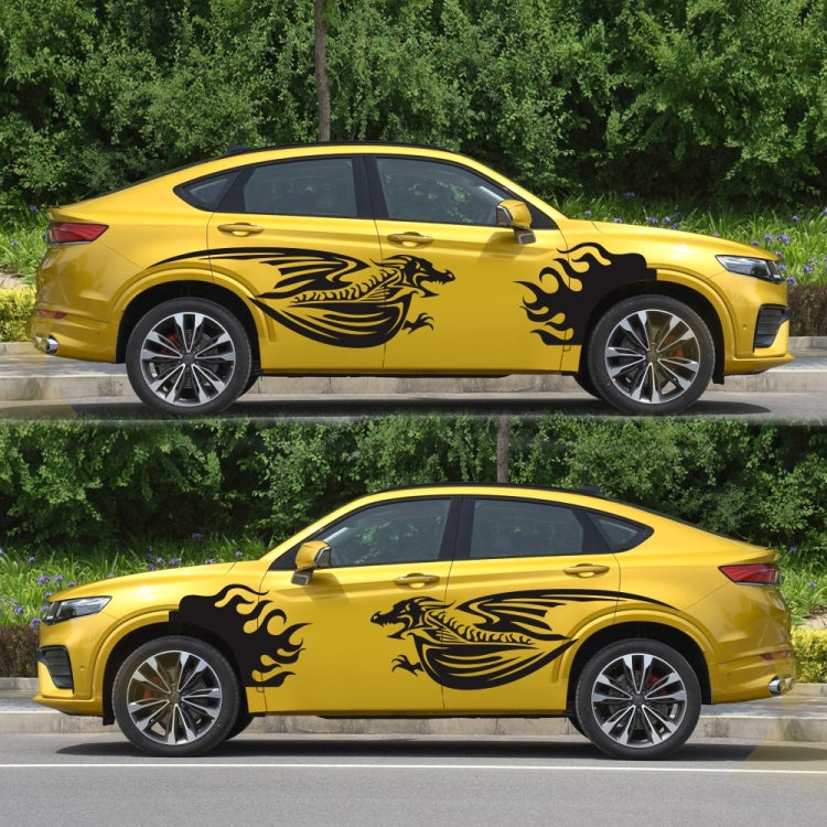 2 PCS/Set D-489 Fire-breathing Dragon Pattern Car Modified Decorative Sticker-Reluova