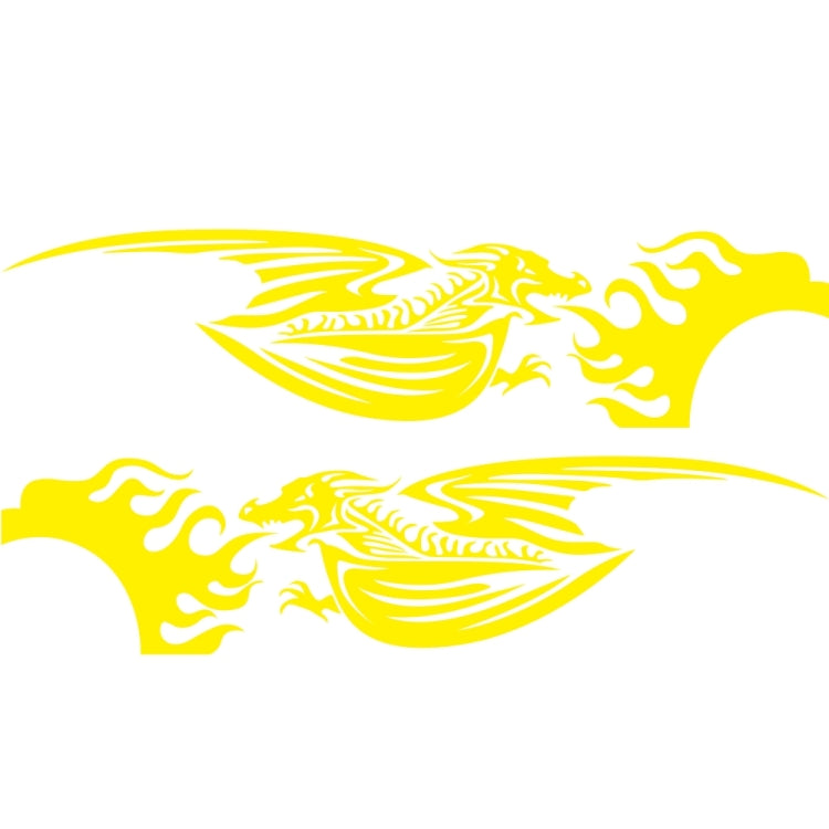 2 PCS/Set D-489 Fire-breathing Dragon Pattern Car Modified Decorative Sticker-Reluova