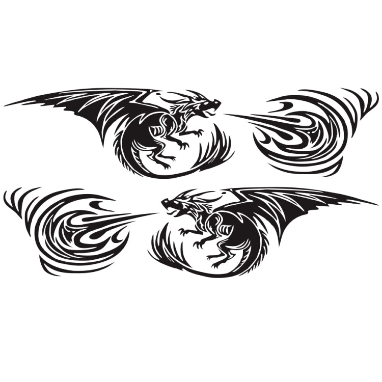 2 PCS/Set D-498 Pterosaur Spitfire Pattern Car Modified Decorative Sticker-Reluova