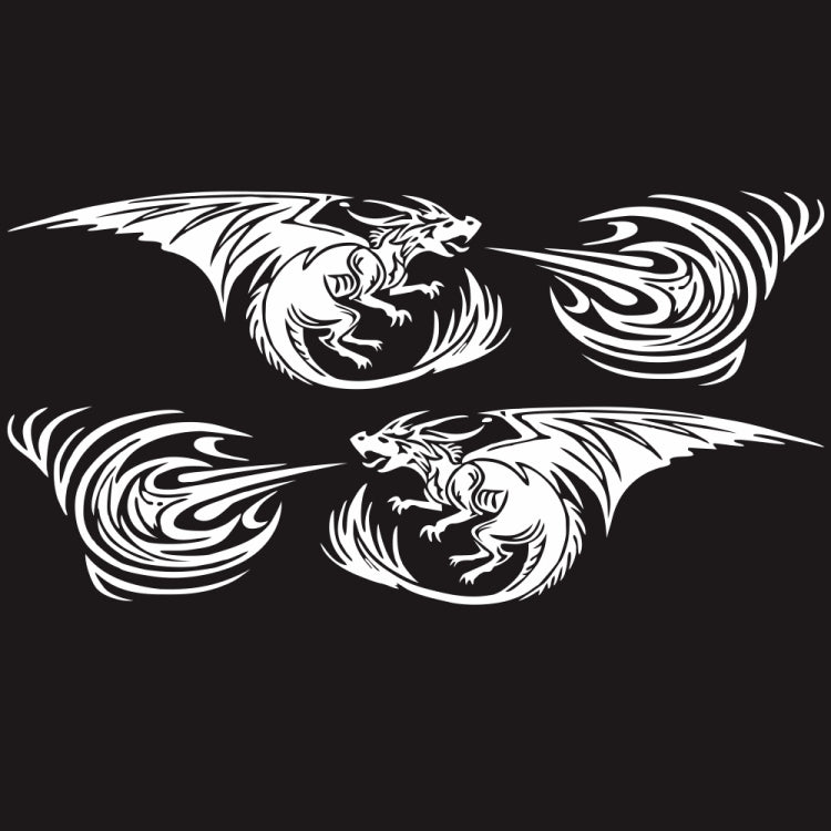 2 PCS/Set D-498 Pterosaur Spitfire Pattern Car Modified Decorative Sticker-Reluova