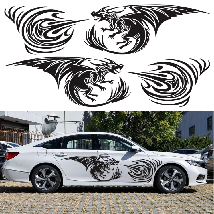 2 PCS/Set D-498 Pterosaur Spitfire Pattern Car Modified Decorative Sticker-Reluova