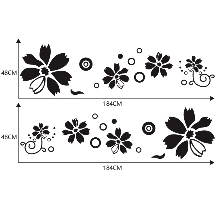 2 PCS/Set D-510 Flowers Pattern Car Modified Decorative Sticker-Reluova