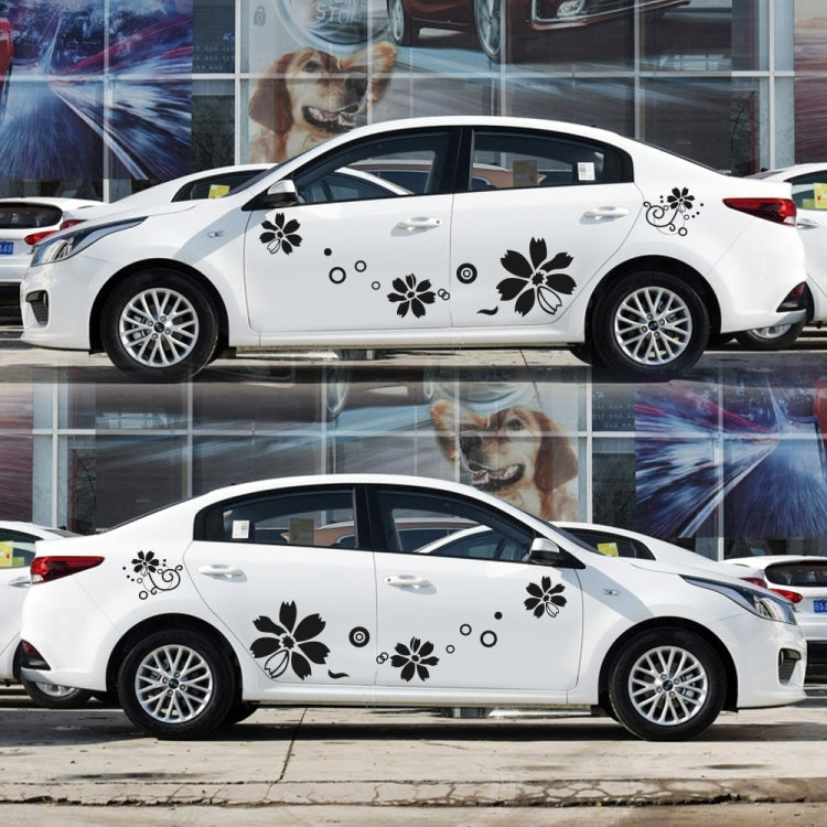 2 PCS/Set D-510 Flowers Pattern Car Modified Decorative Sticker-Reluova