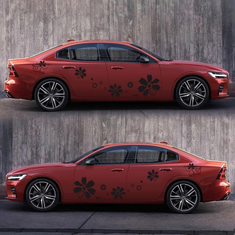 2 PCS/Set D-510 Flowers Pattern Car Modified Decorative Sticker-Reluova