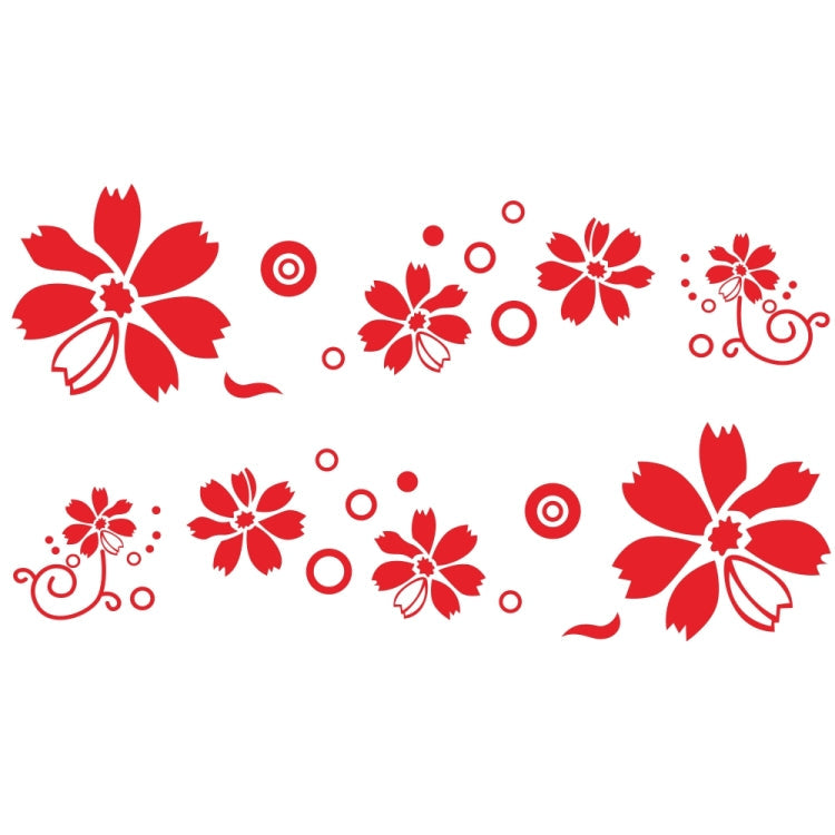 2 PCS/Set D-510 Flowers Pattern Car Modified Decorative Sticker-Reluova