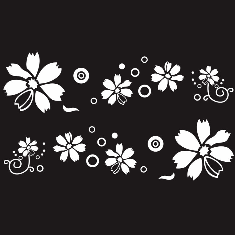 2 PCS/Set D-510 Flowers Pattern Car Modified Decorative Sticker-Reluova