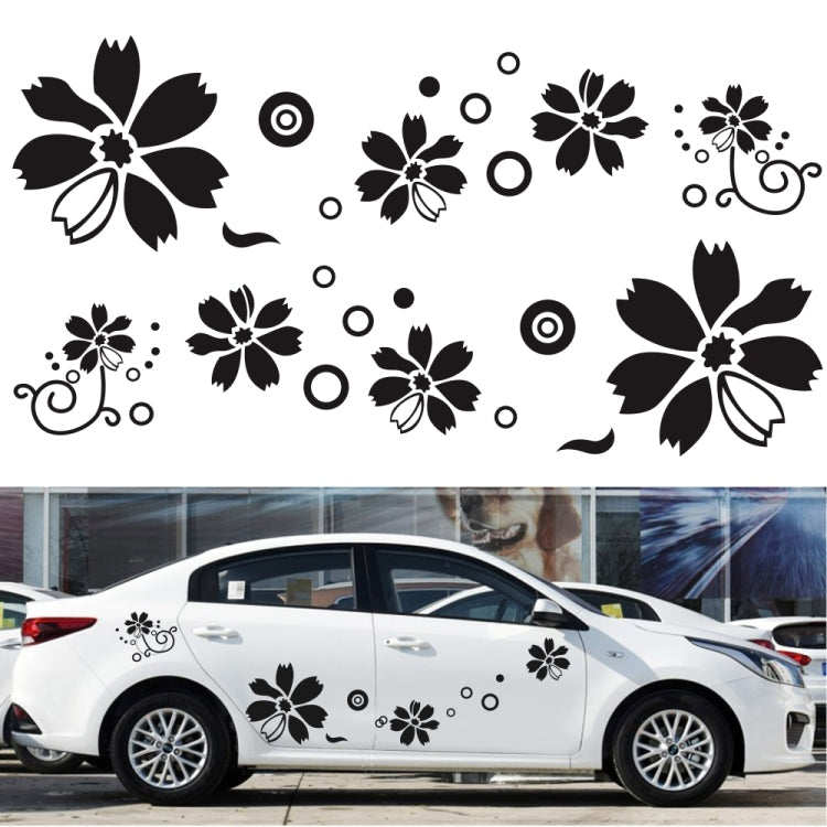 2 PCS/Set D-510 Flowers Pattern Car Modified Decorative Sticker-Reluova