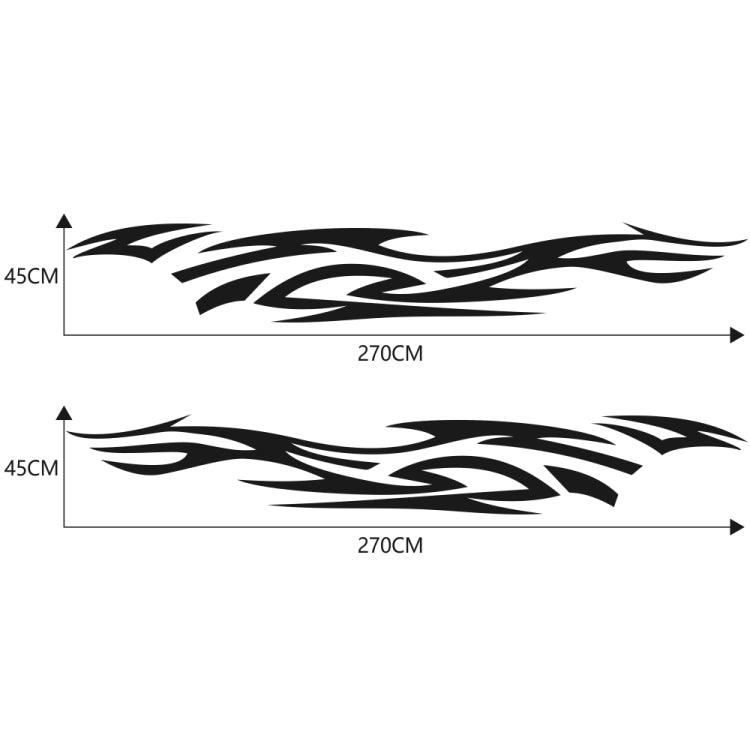 2 PCS/Set D-521 Fire Totem Pattern Car Modified Decorative Sticker-Reluova