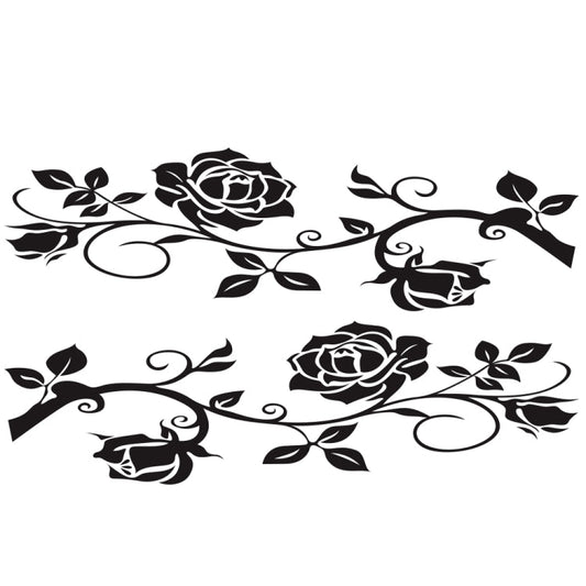 2 PCS/Set D-545 Rose Pattern Car Modified Decorative Sticker-Reluova