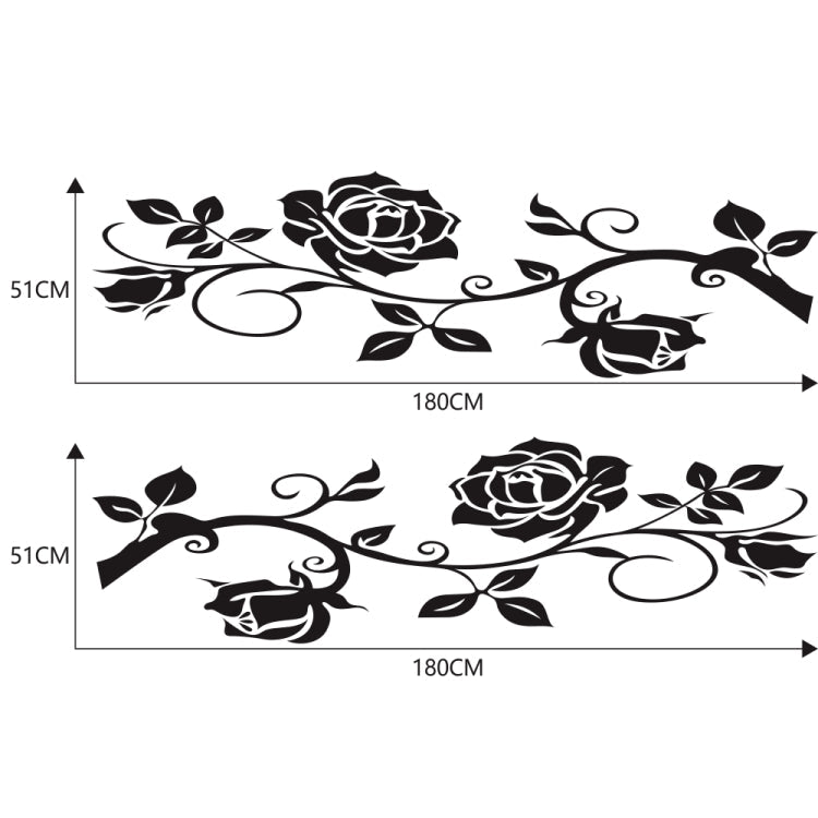 2 PCS/Set D-545 Rose Pattern Car Modified Decorative Sticker-Reluova