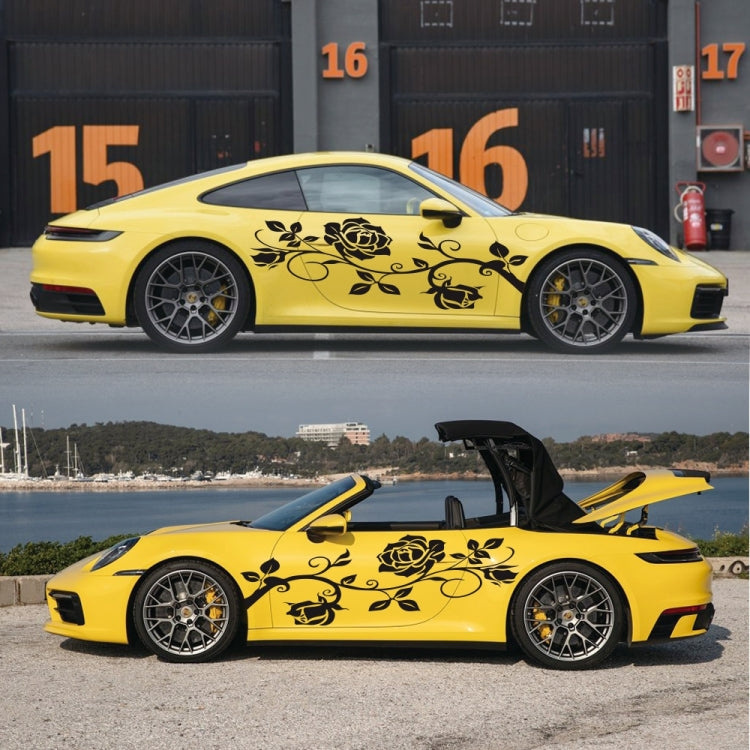 2 PCS/Set D-545 Rose Pattern Car Modified Decorative Sticker-Reluova