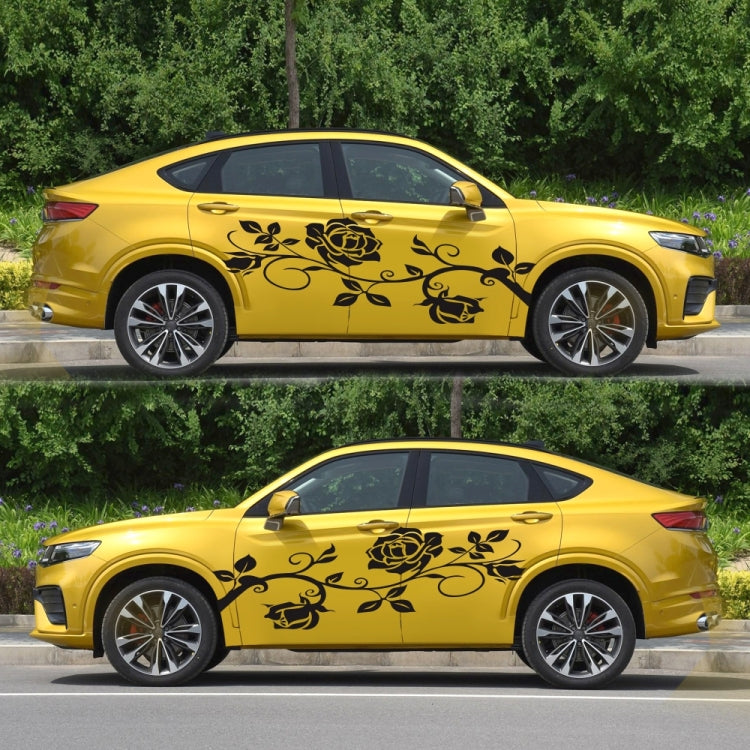 2 PCS/Set D-545 Rose Pattern Car Modified Decorative Sticker-Reluova