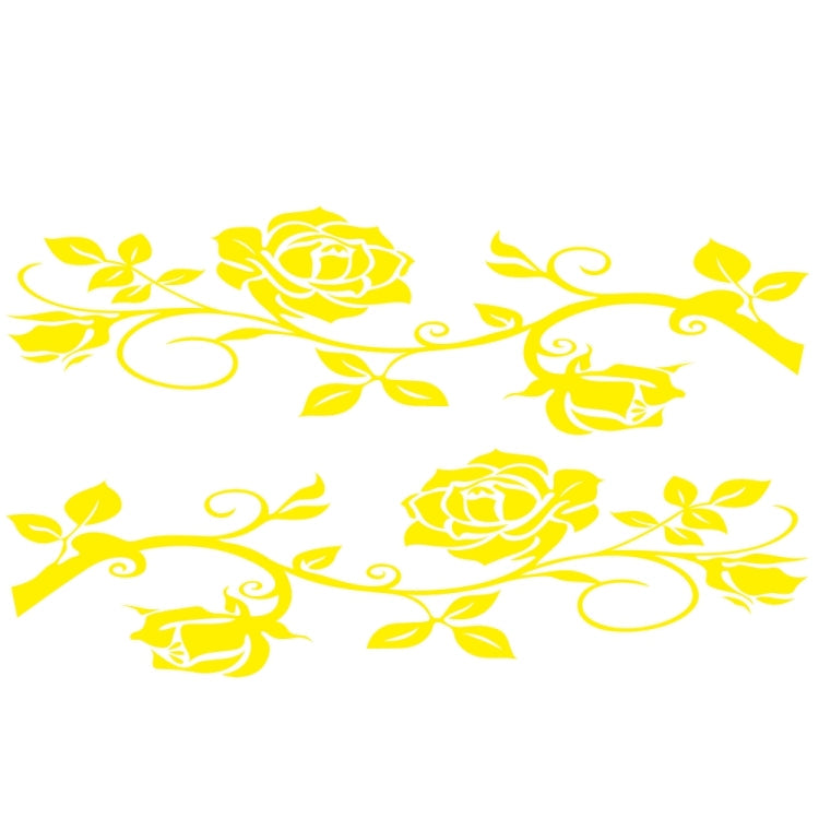 2 PCS/Set D-545 Rose Pattern Car Modified Decorative Sticker-Reluova