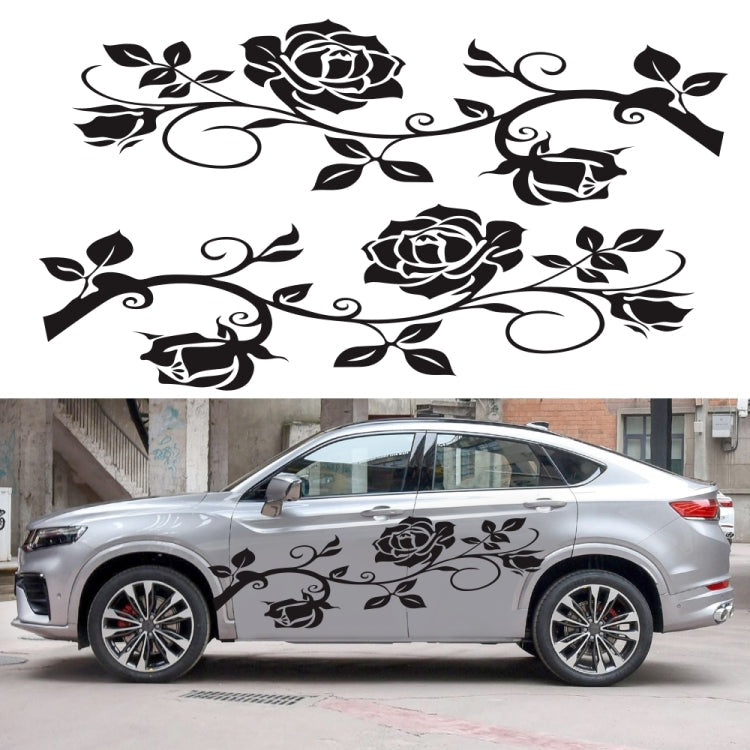 2 PCS/Set D-545 Rose Pattern Car Modified Decorative Sticker-Reluova