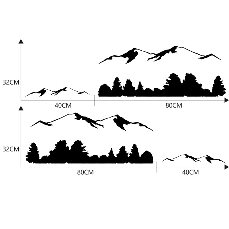 2 PCS/Set D-684 Mountain Totem Pattern Car Modified Decorative Sticker-Reluova