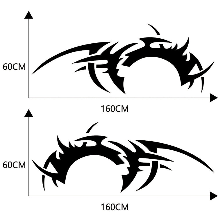 2 PCS/Set D-719 Flame Hot Wheel Pattern Car Modified Decorative Sticker-Reluova