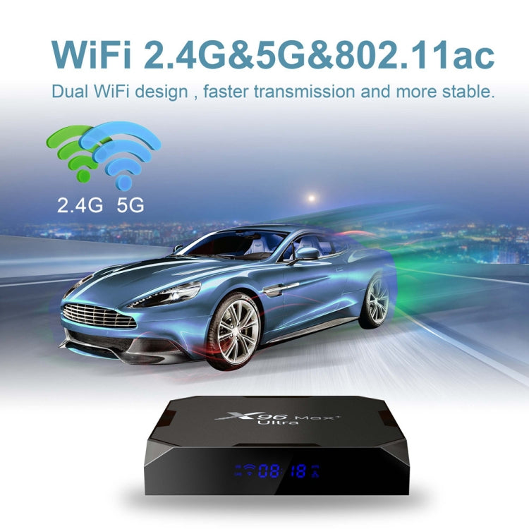 H96 Max+ Ultra 4GB+64GB Amlogic S905X4 8K Smart TV BOX Android 11.0 Media Player Reluova